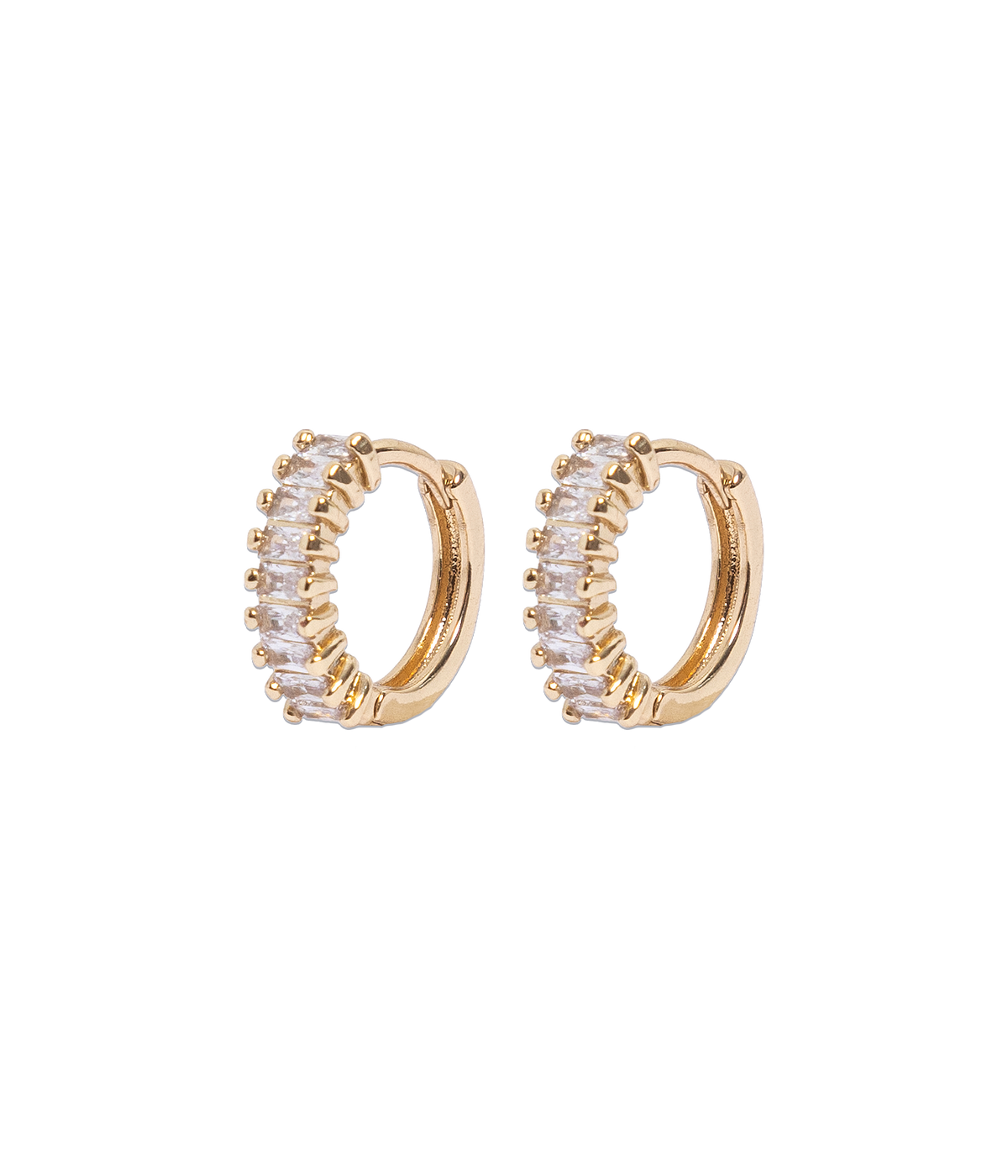 Elowen Huggie Hoops in Gold - Loren Hope