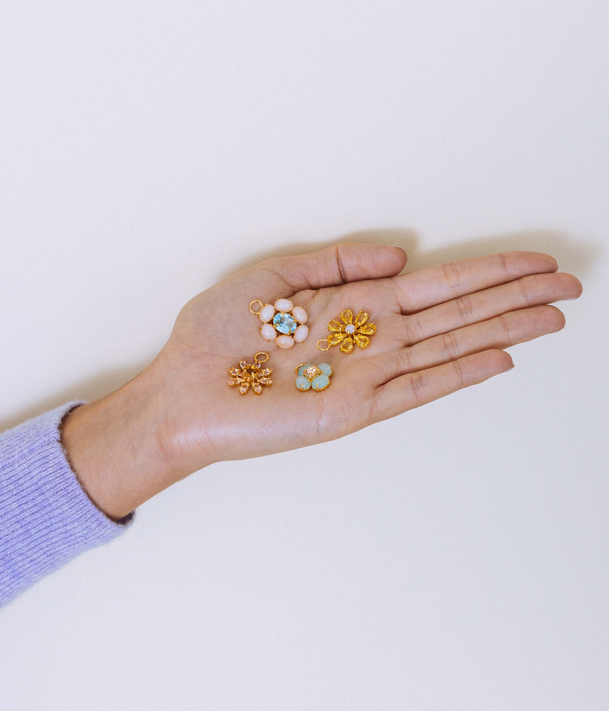 Maisie Flower Huggie Charms - Loren Hope