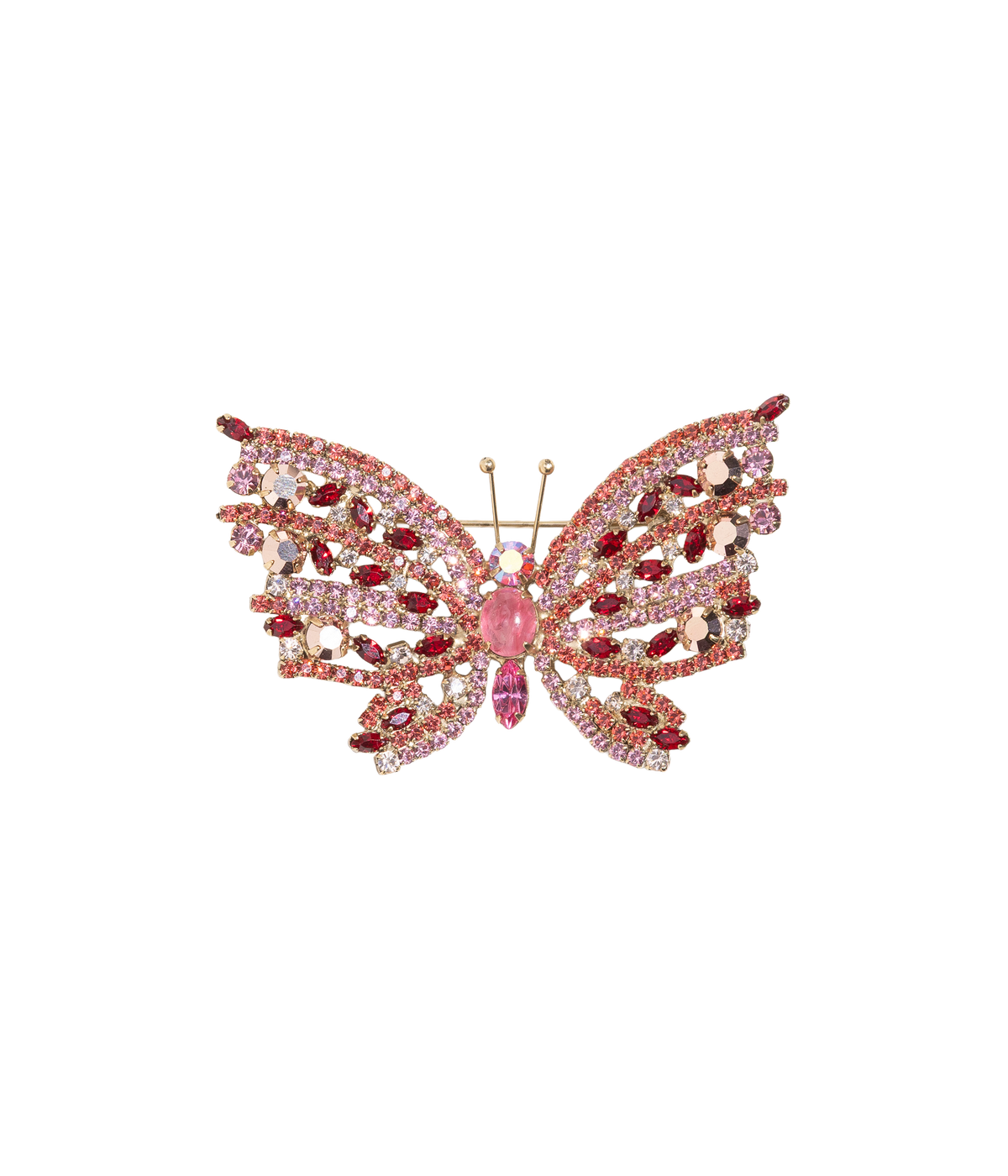 Medium Butterfly in Padparadscha / Capri Gold / Siam