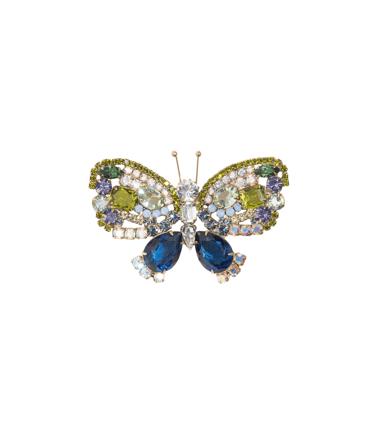 Medium Butterfly in Olivine / Crystal AB / Chrysolite