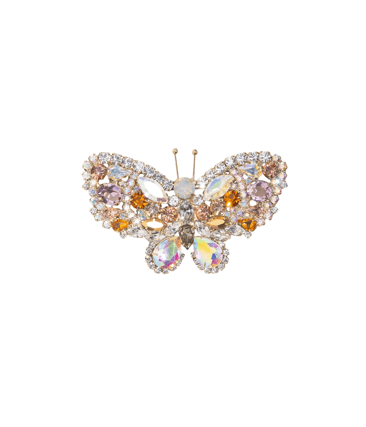 Medium Butterfly in Crystal AB / Apricot / Aurum
