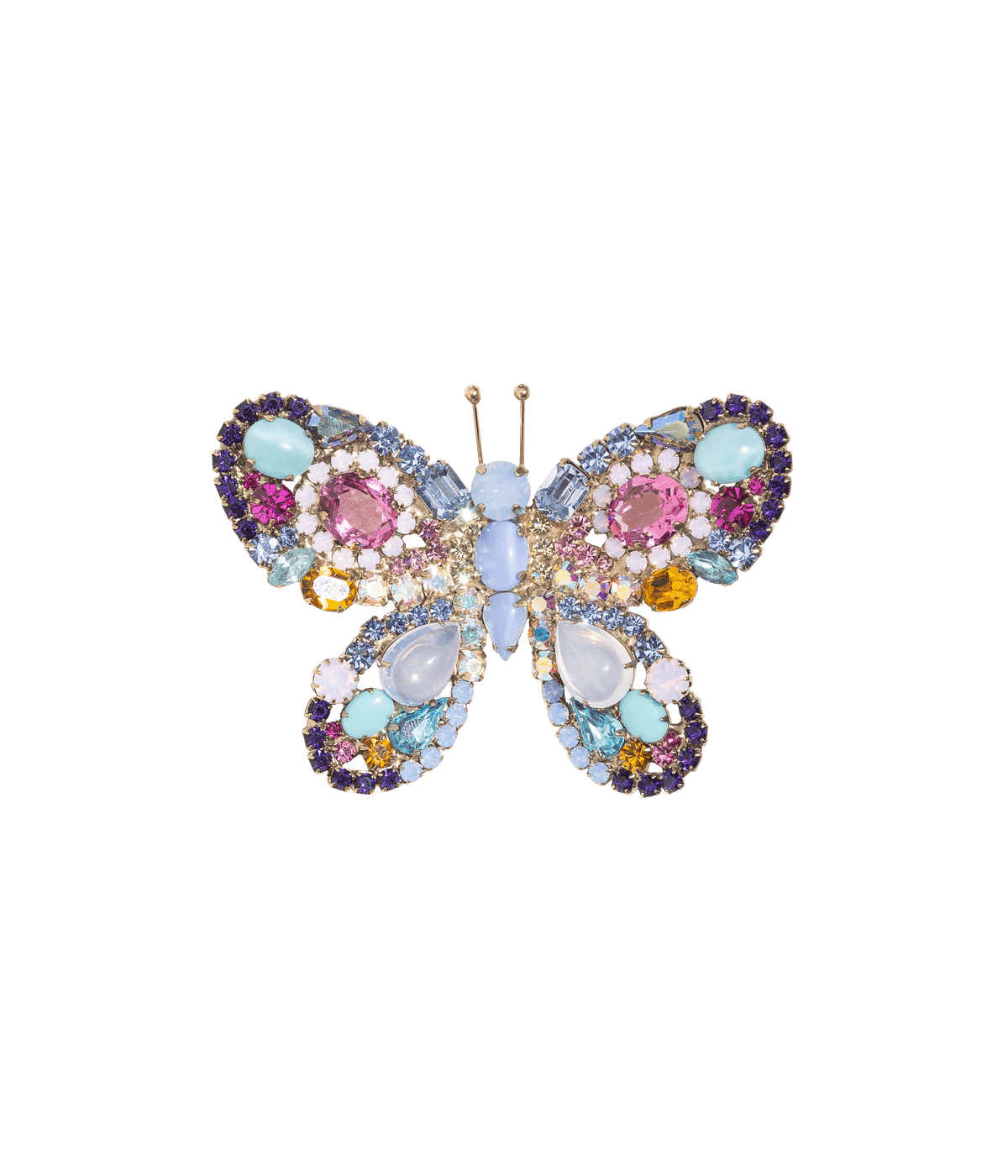 Medium Butterfly in Rose / Turquoise / White Opal