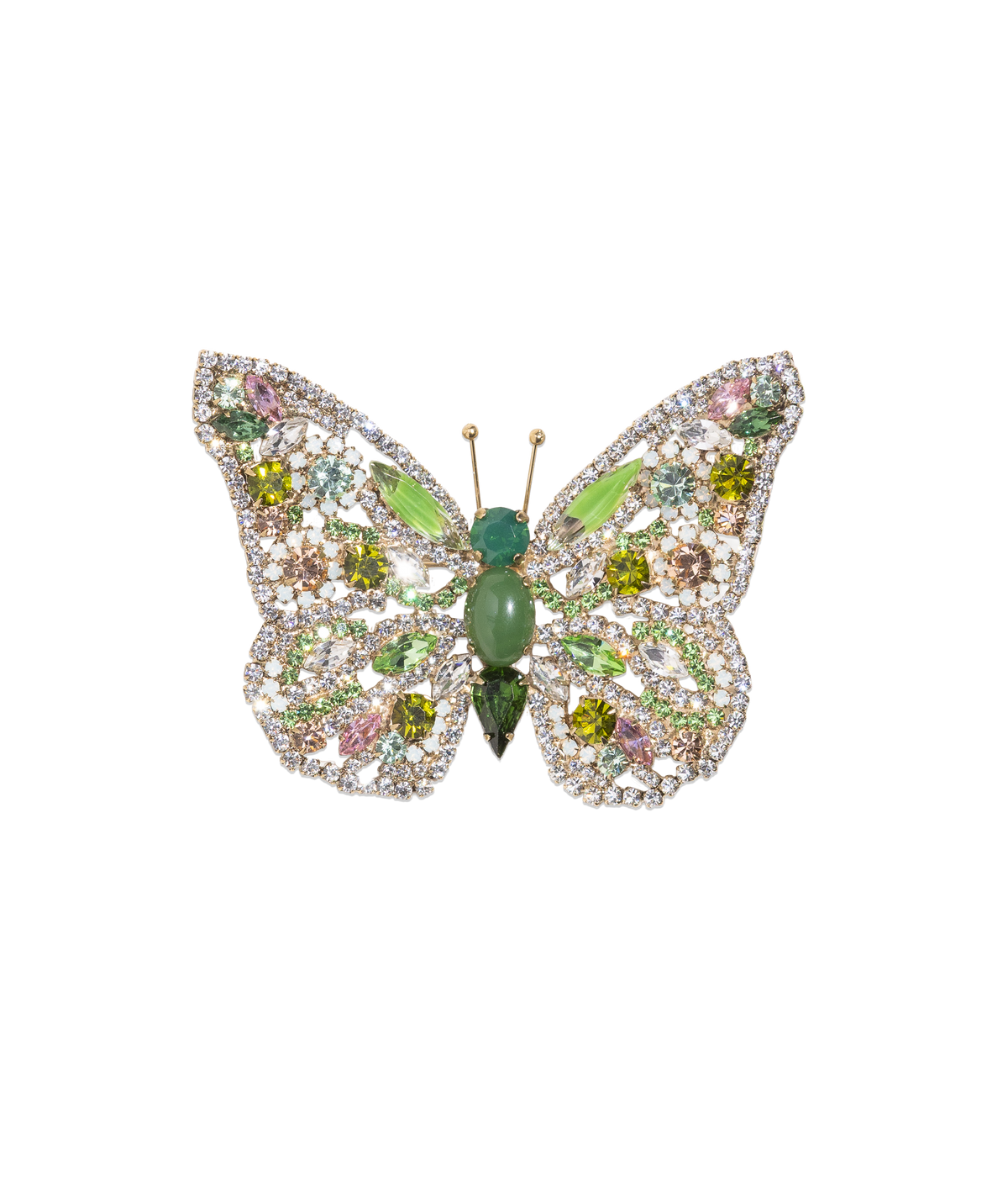 Large Butterfly in Peridot / Olivine / Crystal