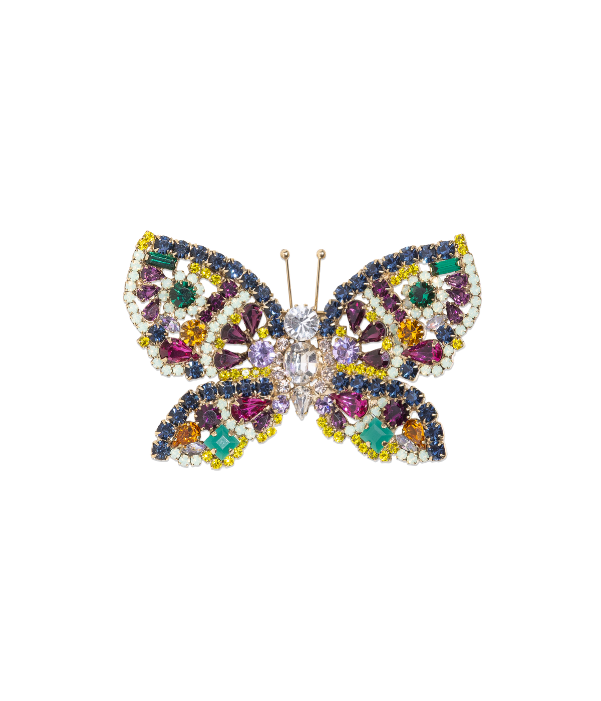 Large Butterfly in Emerald / Montana / Amethyst