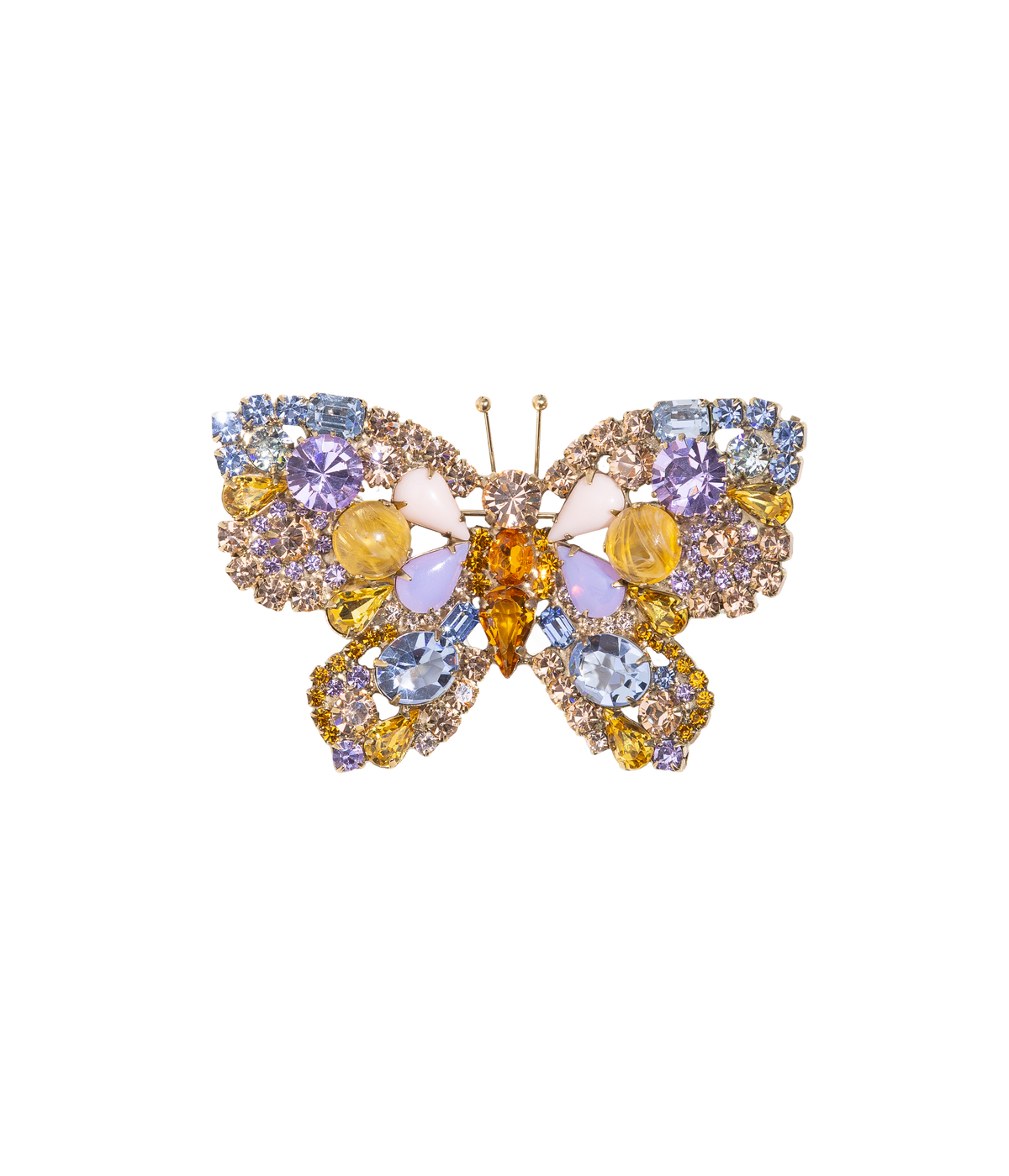 Large Butterfly in Light Peach / Topaz / Violet