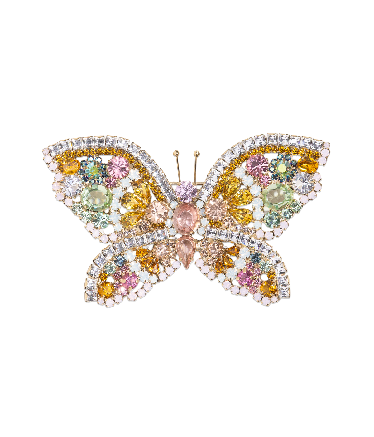 X-Large Butterfly in Topaz / Chrysolite / Rose
