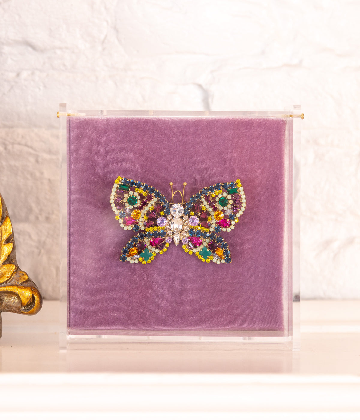 Large Butterfly in Emerald / Montana / Amethyst