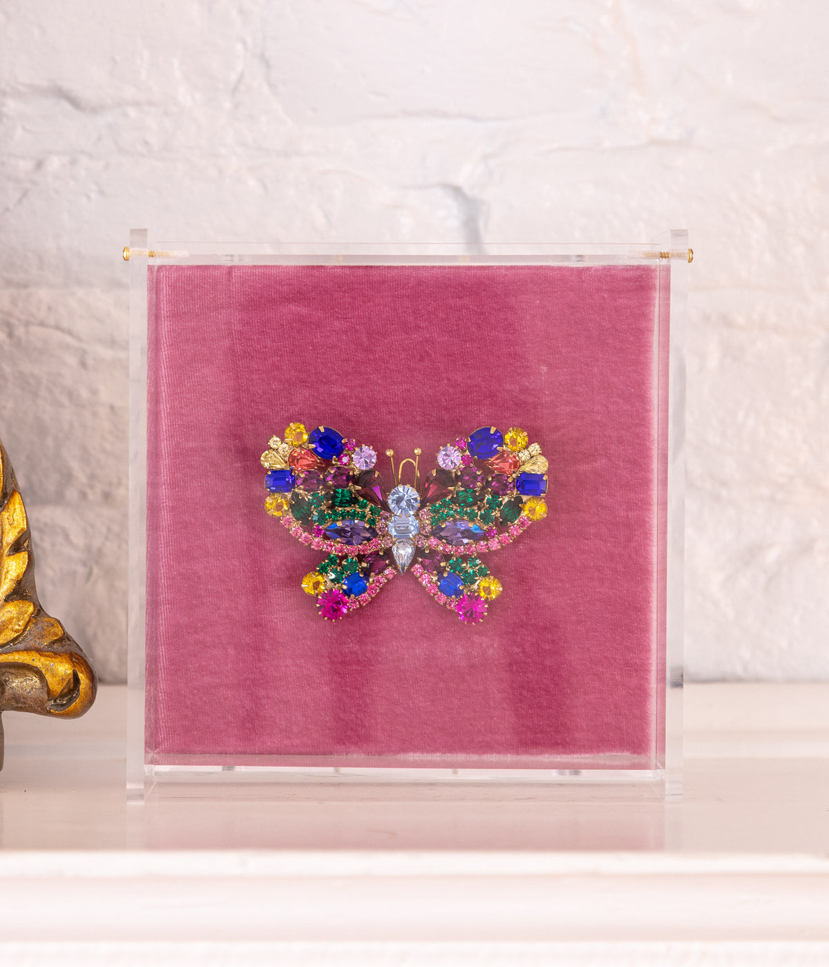Medium Butterfly in Cobalt / Amethyst / Rose