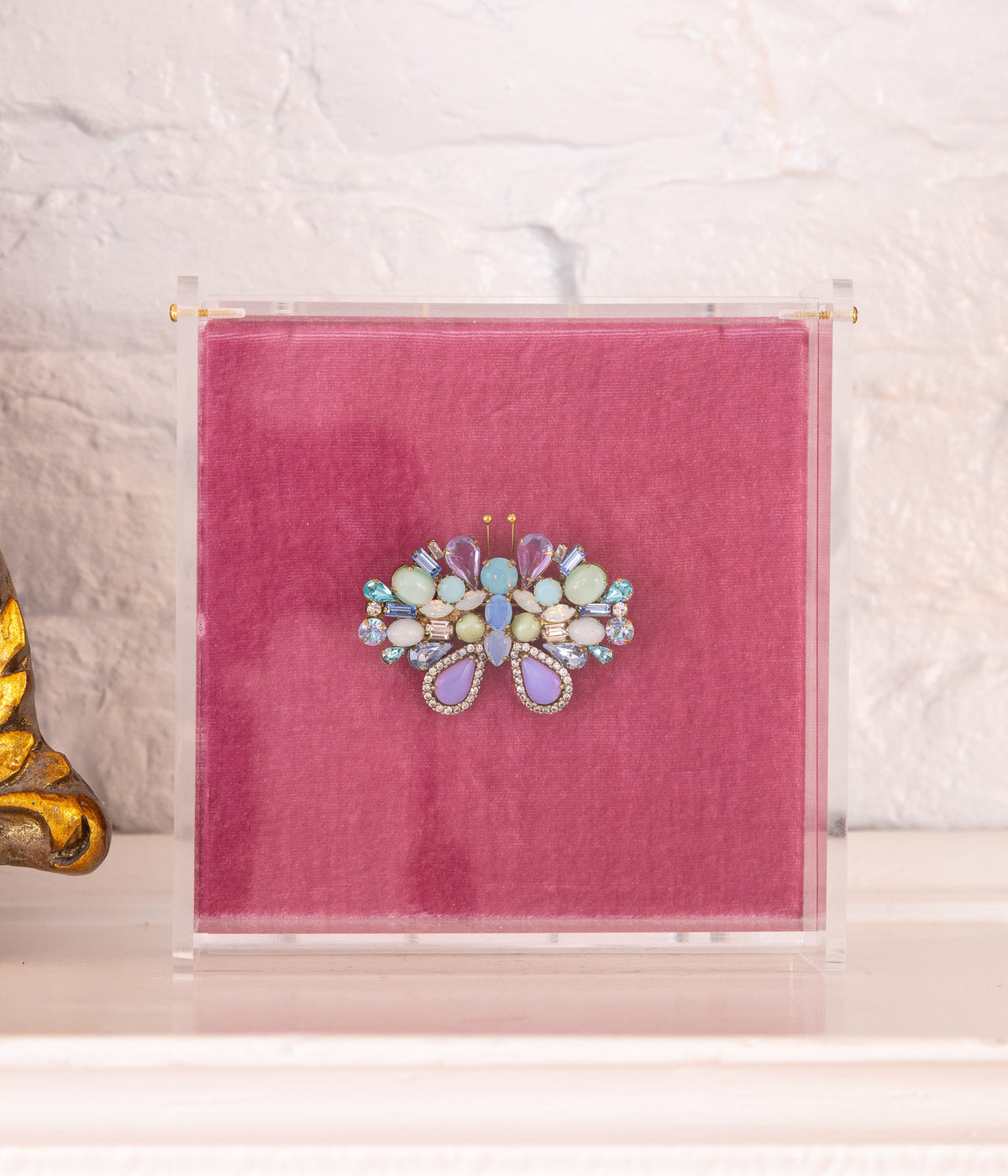 Small Butterfly in Blue Opal / Light Sapphire / Violet
