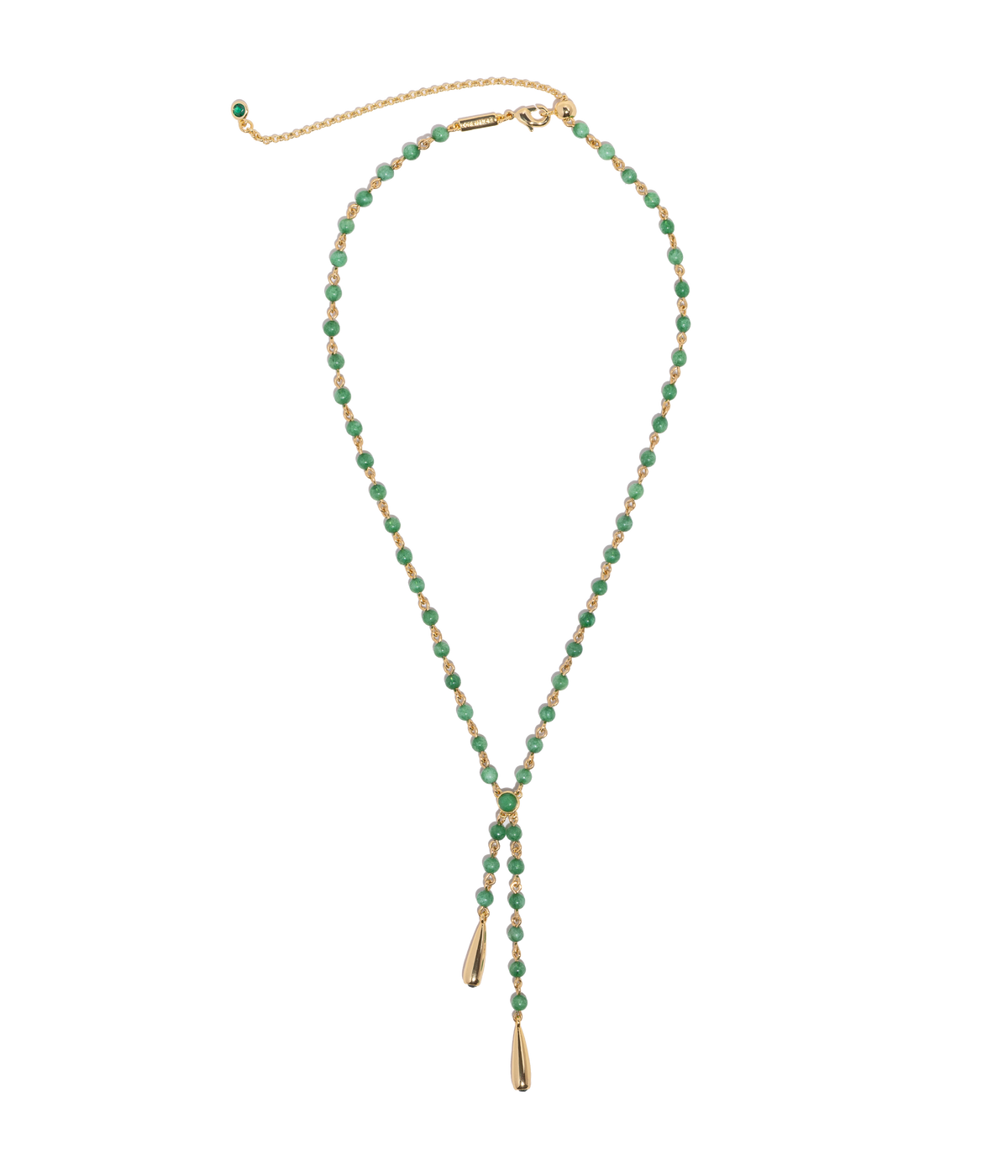 Sabine Y Necklace in Green - Loren Hope