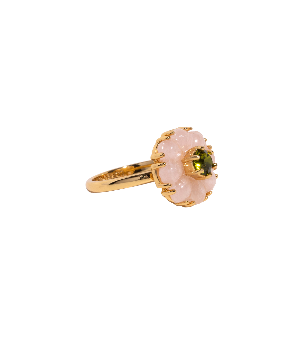 Emeline Flower Ring in Rose Quartz - Loren Hope