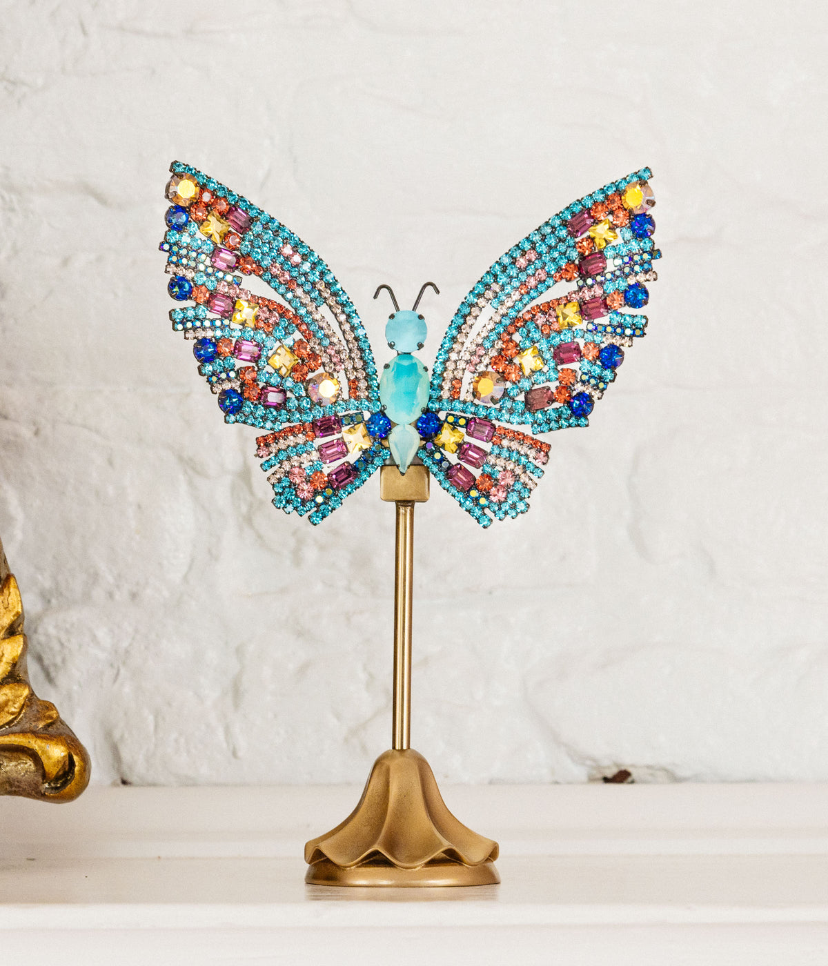 Medium Empress Butterfly in Aqua / Topaz / Bermuda Blue - Loren Hope
