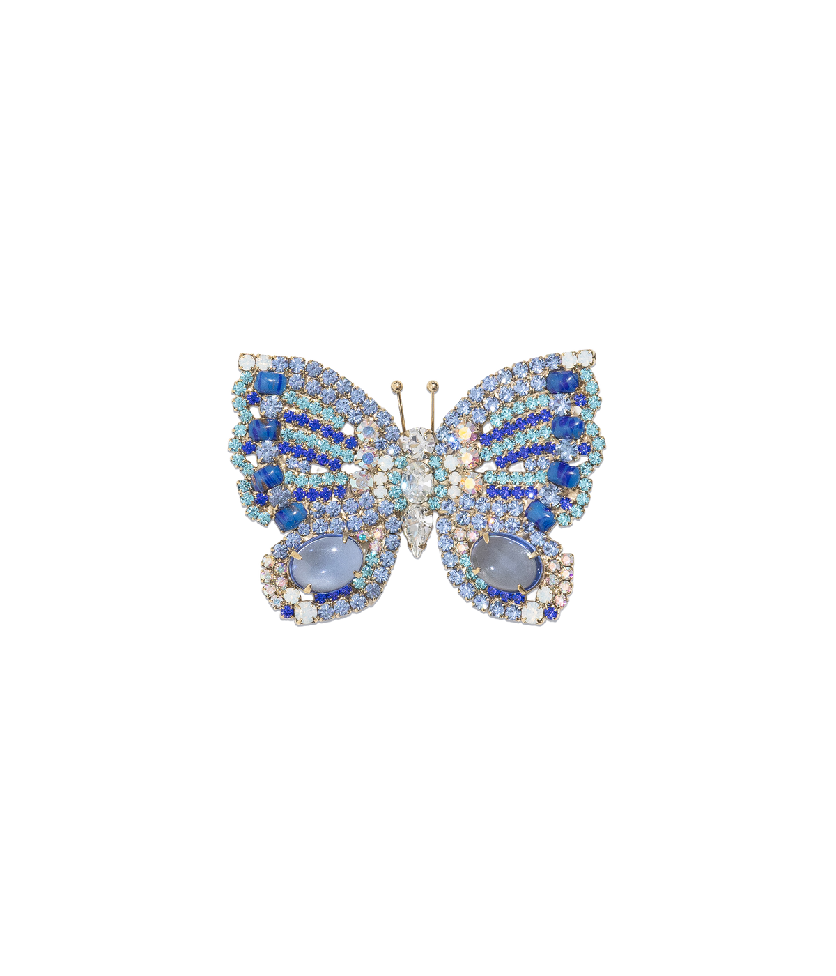 Small Butterfly in Crystal AB / Aqua / Light Sapphire