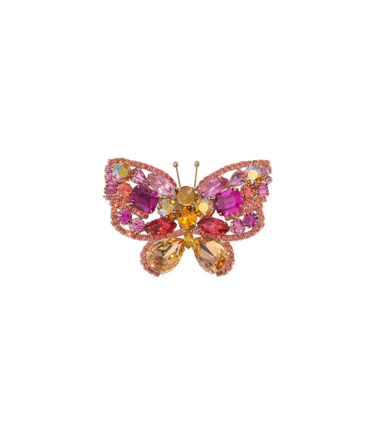 Small Butterfly in Fuchsia / Rose / Light Peach