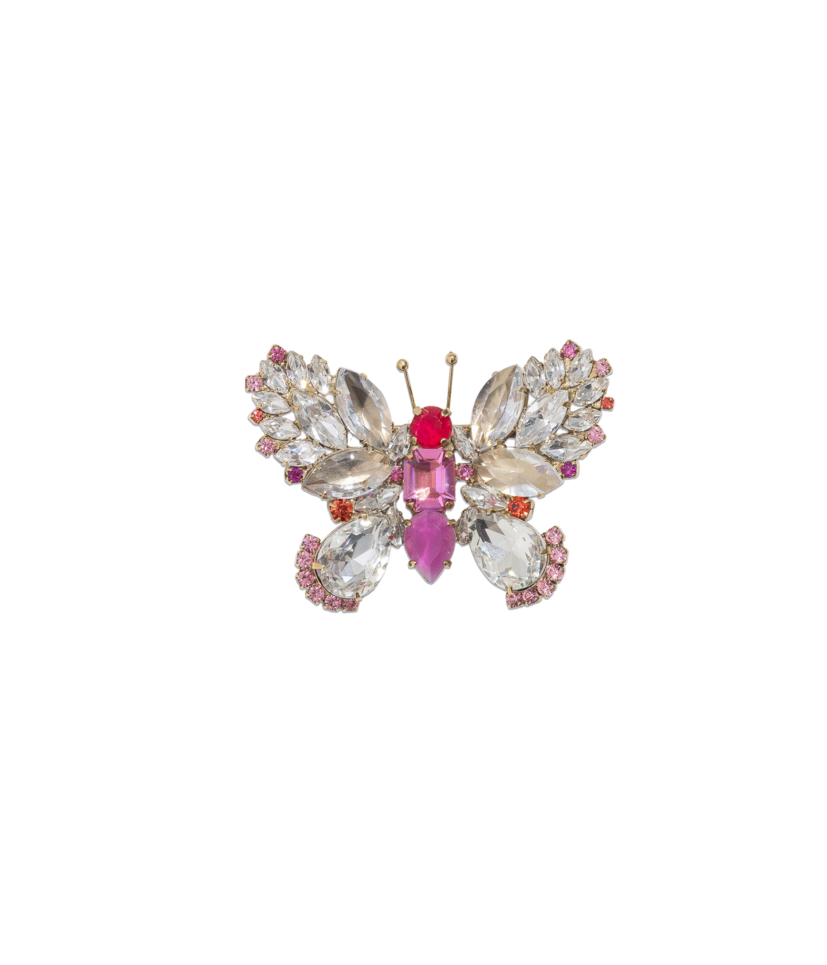 Small Butterfly in Crystal / Rose / Fuchsia