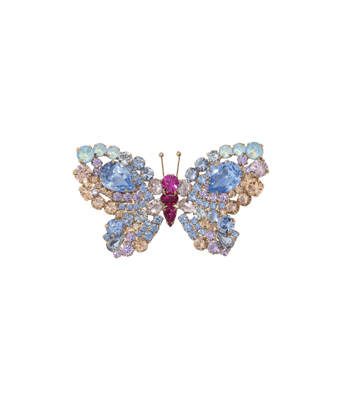 Large Butterfly in Light Sapphire / Fuchsia / Light Peach