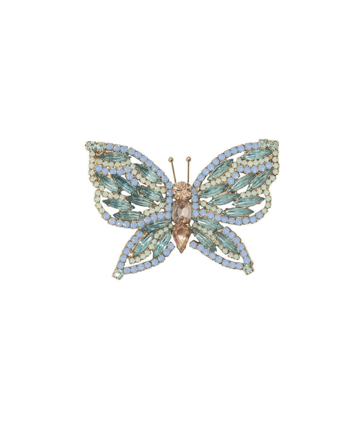 Large Butterfly in Aqua / Air Blue Opal / Rosaline