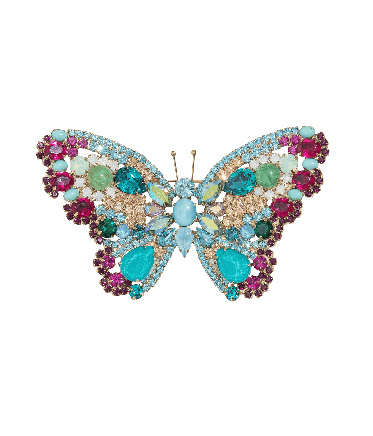 X-Large Butterfly in Aqua / Rubinite / Turquoise