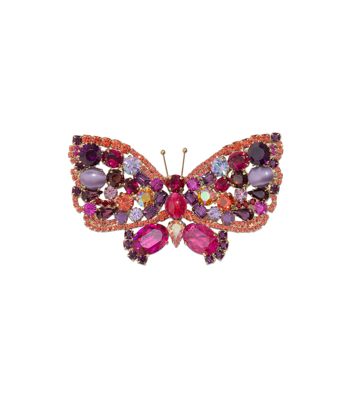 X-Large Butterfly in Fuchsia / Amethyst / Padparadscha