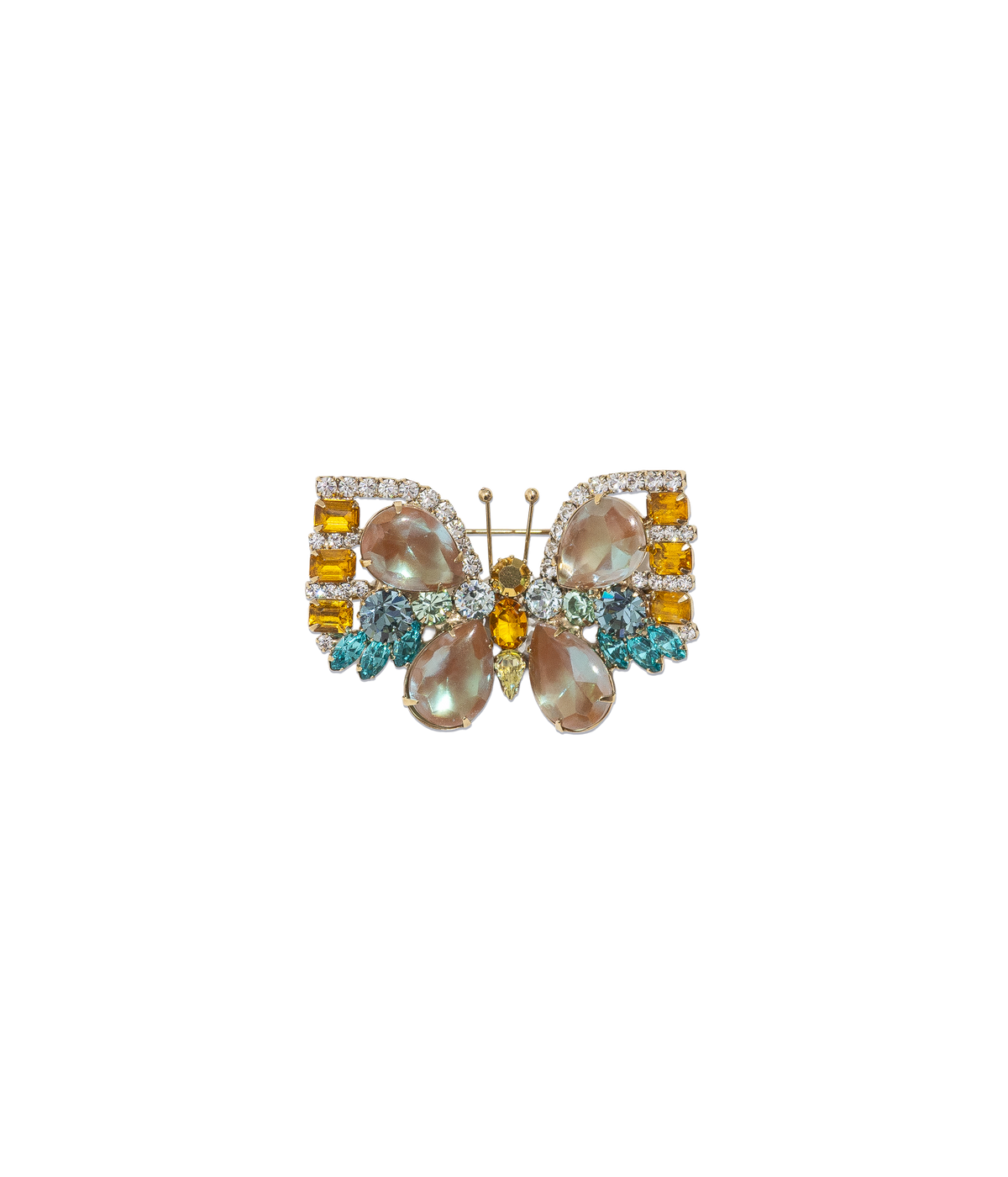 Small Butterfly in Aqua / Topaz / Crystal