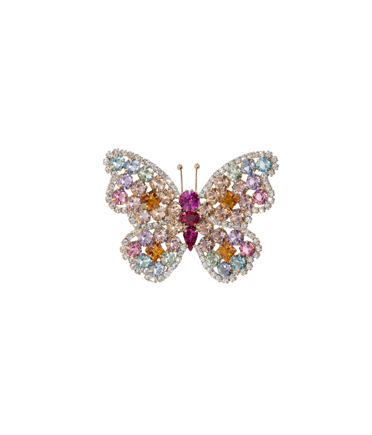 Medium Butterfly in Fuchsia / Crystal / Vintage Rose - Loren Hope