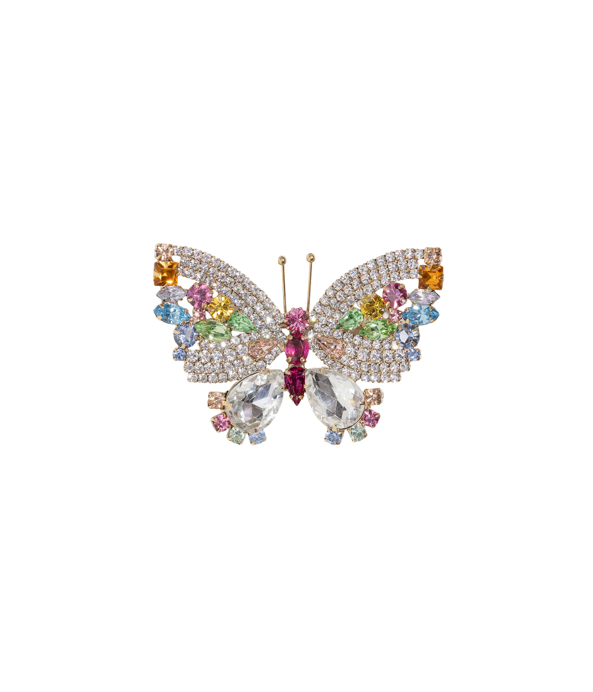Medium Butterfly in Crystal / Peridot / Fuchsia - Loren Hope
