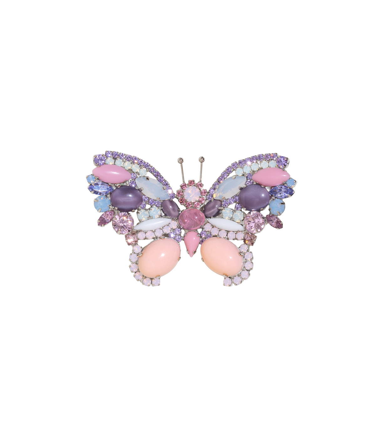 Medium Butterfly in Violet / Rose Opal / White Opal
