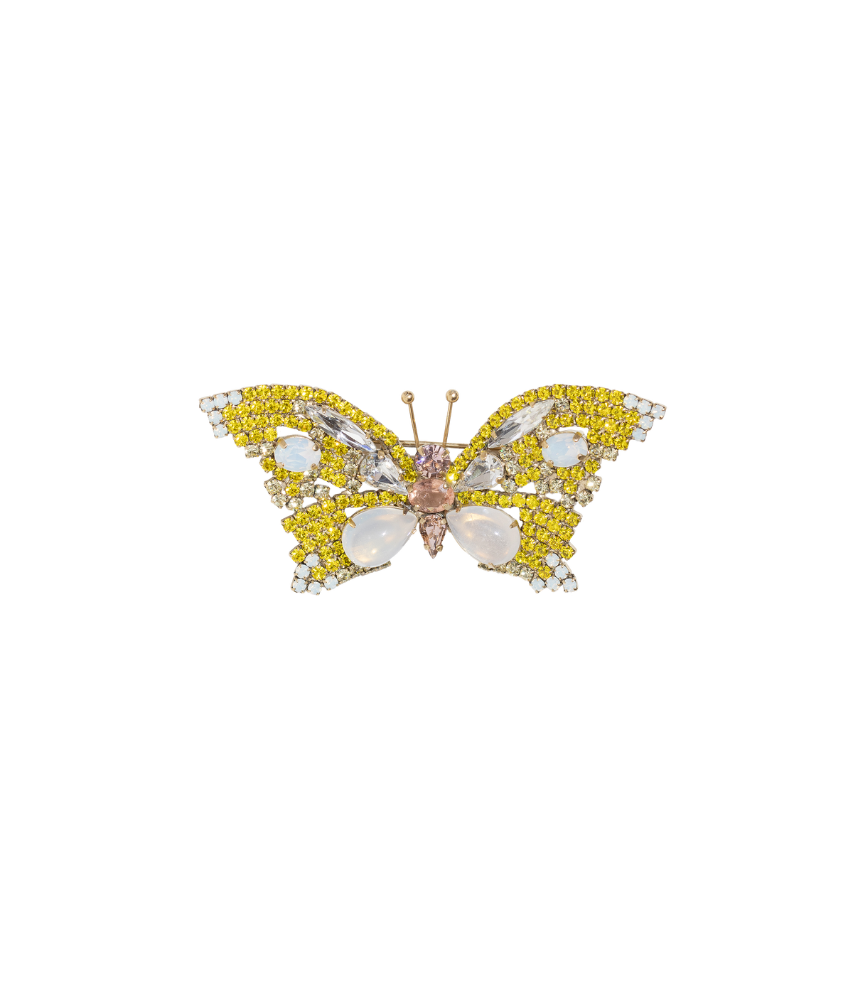 Small Butterfly in Citrine / White Opal / Vintage Rose - Loren Hope