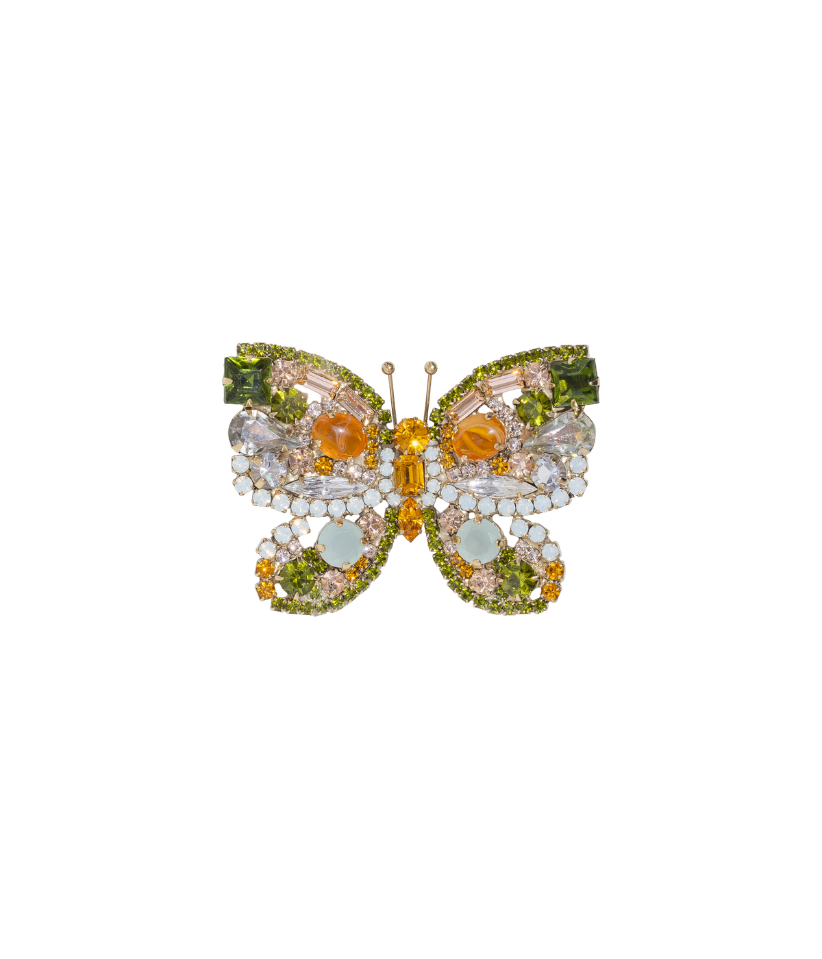 Medium Butterfly in Olivine / Light Peach / Topaz - Loren Hope