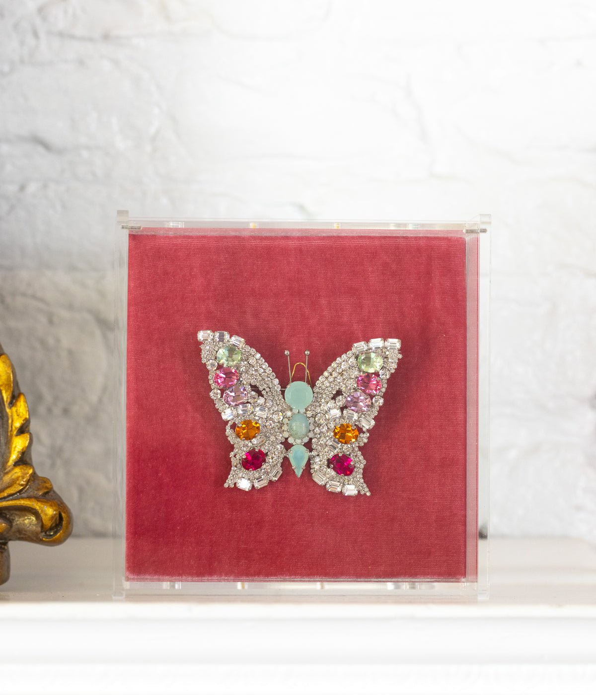 Large Butterfly in Crystal / Amazonite / Rose - Loren Hope