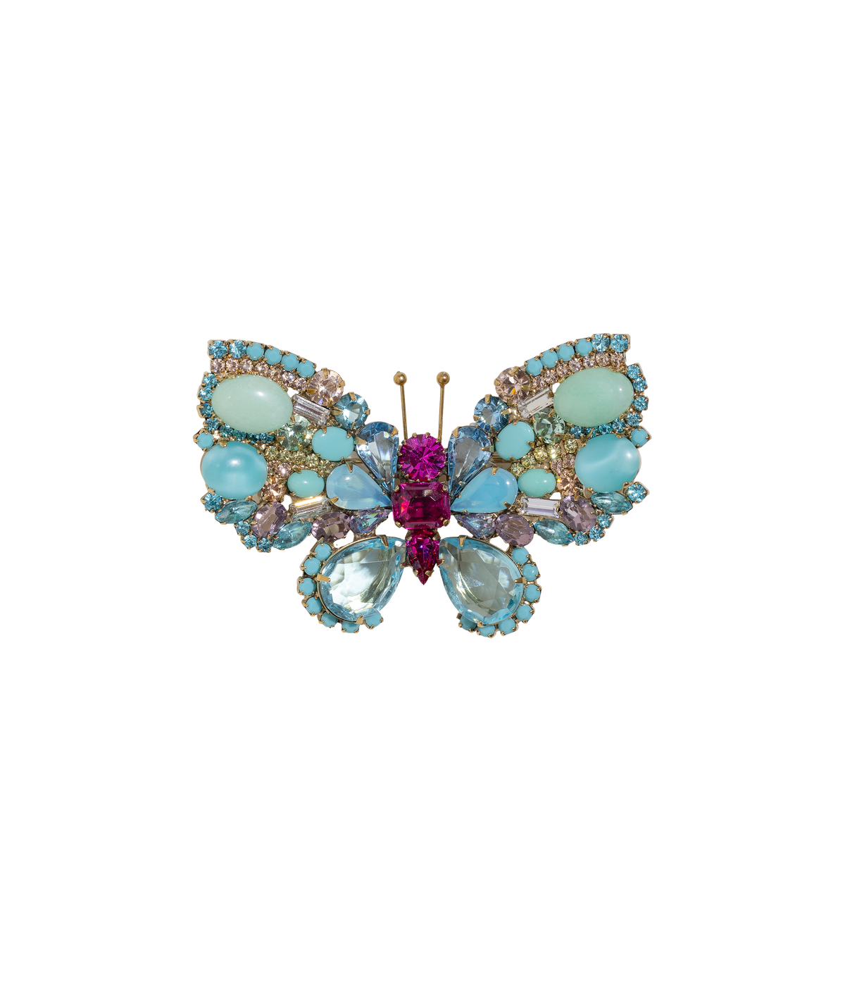 Large Butterfly in Fuchsia / Amazonite / Light Peach - Loren Hope