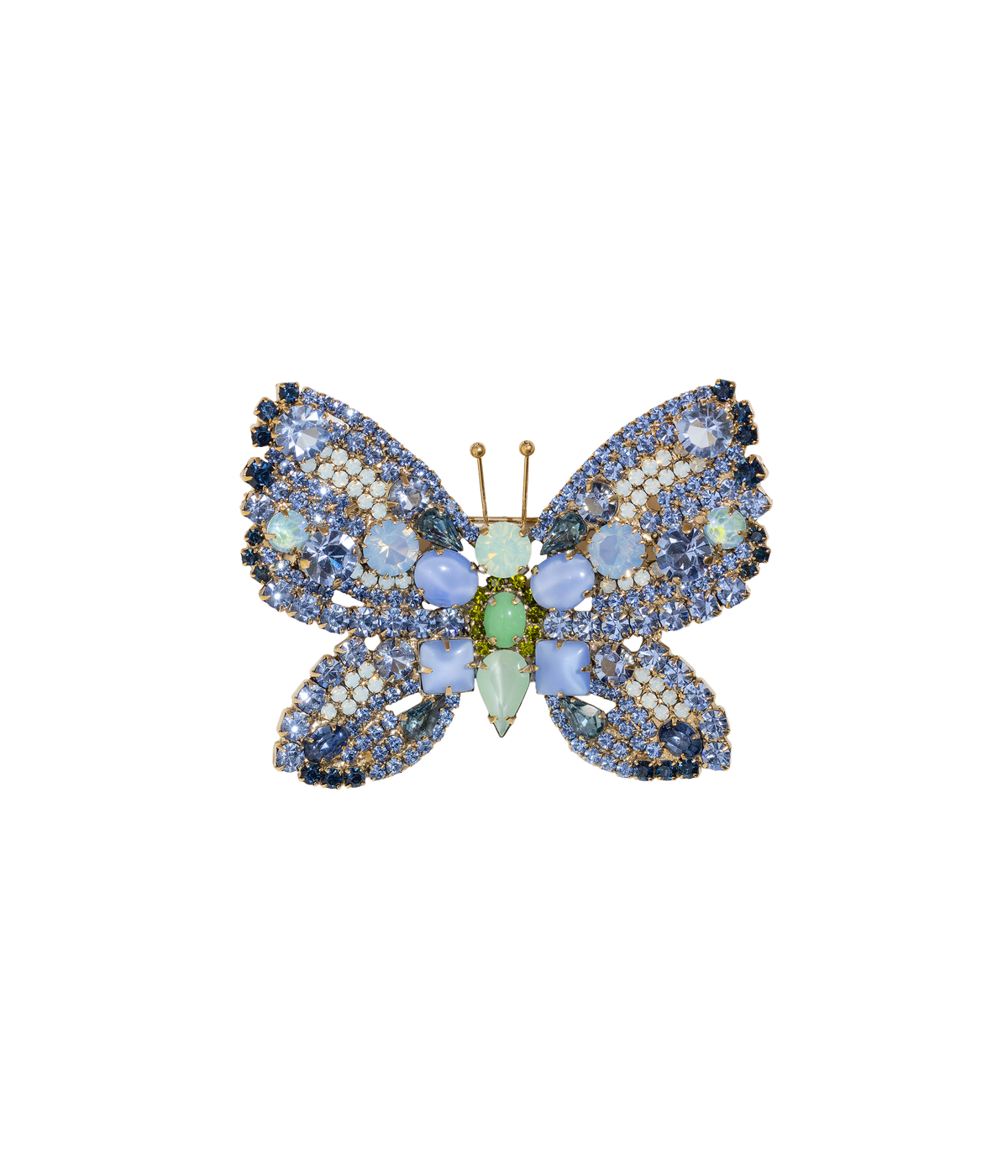 Large Butterfly in Light Sapphire / Montana / White Opal - Loren Hope