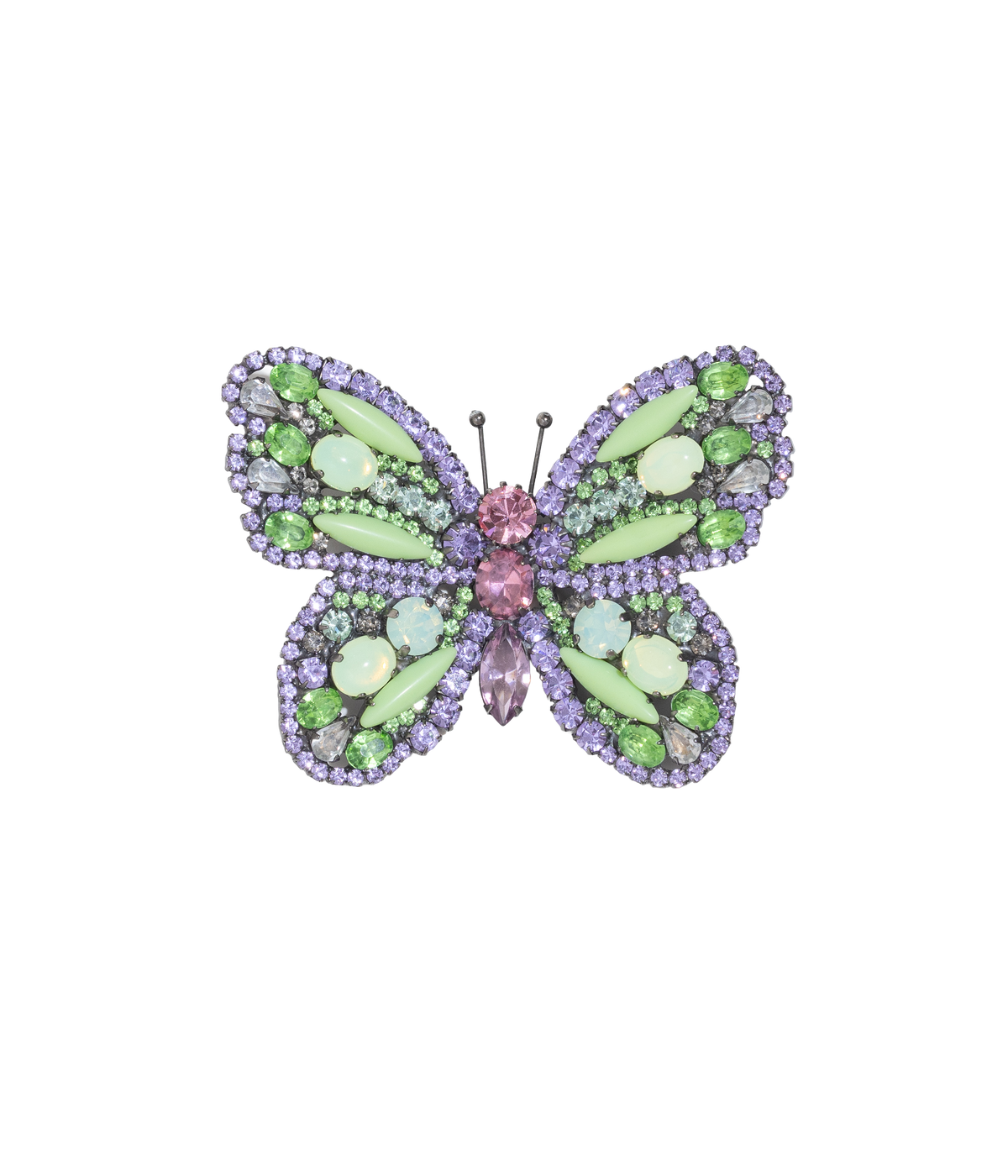 Large Butterfly in Violet / Chrysolite Opal / Light Rose - Loren Hope