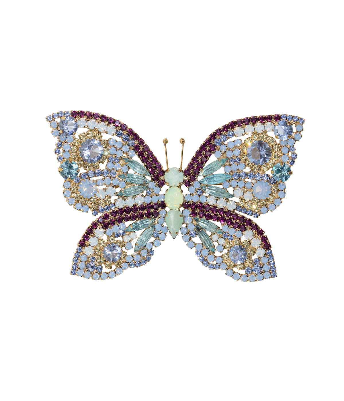 X-Large Butterfly in Aqua / Amethyst / Air Blue Opal - Loren Hope