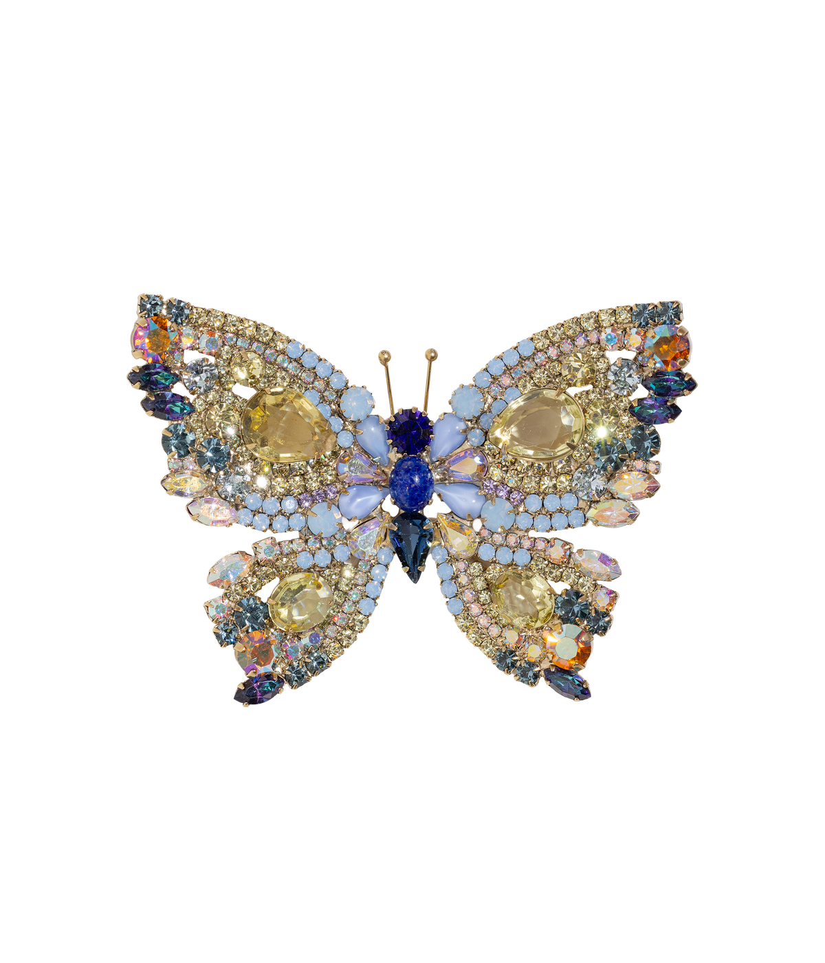 X-Large Butterfly in Jonquil / Crystal AB / Montana - Loren Hope