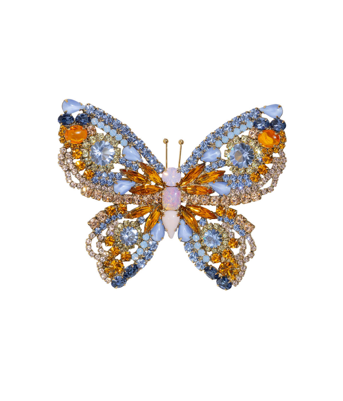 X-Large Butterfly in Topaz / Light Sapphire / Jonquil - Loren Hope