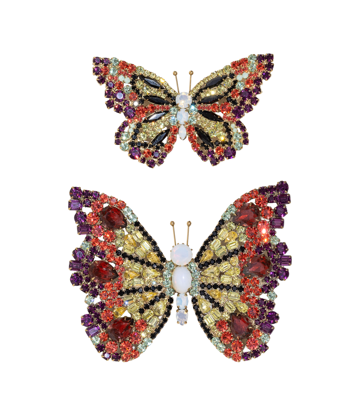 Butterfly Duo in Jonquil / Jet / White Opal