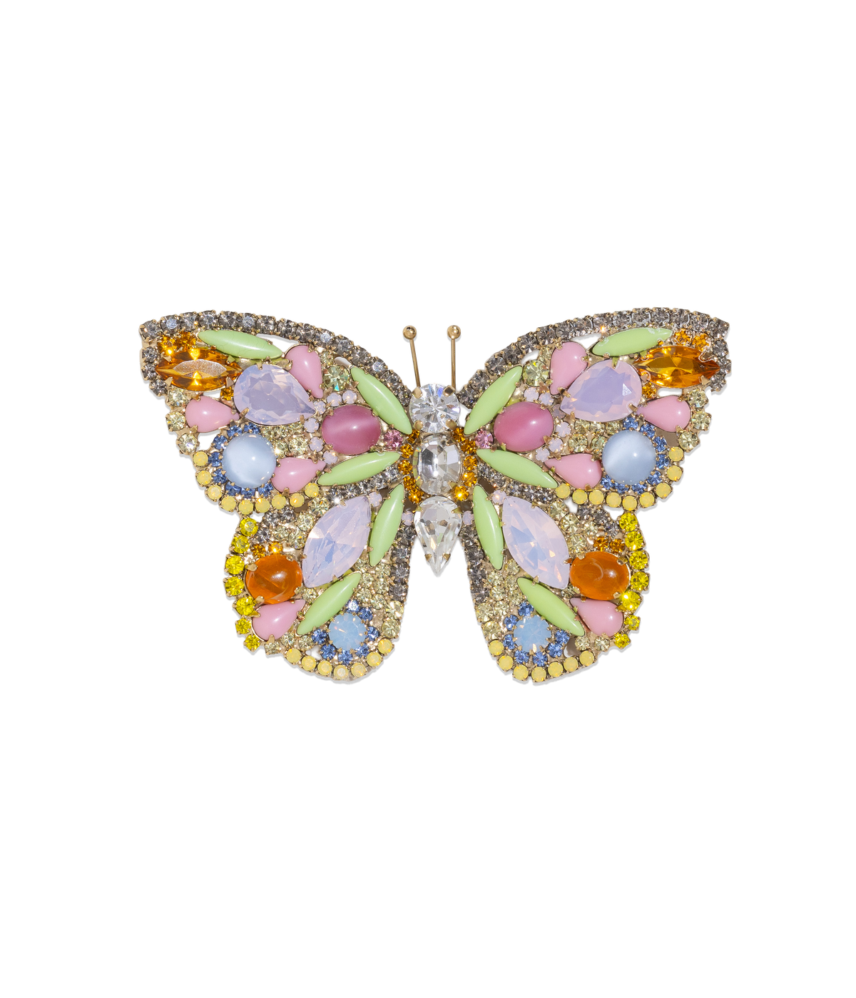 X-Large Butterfly in Citrine / Pink Opal / Blue Opal