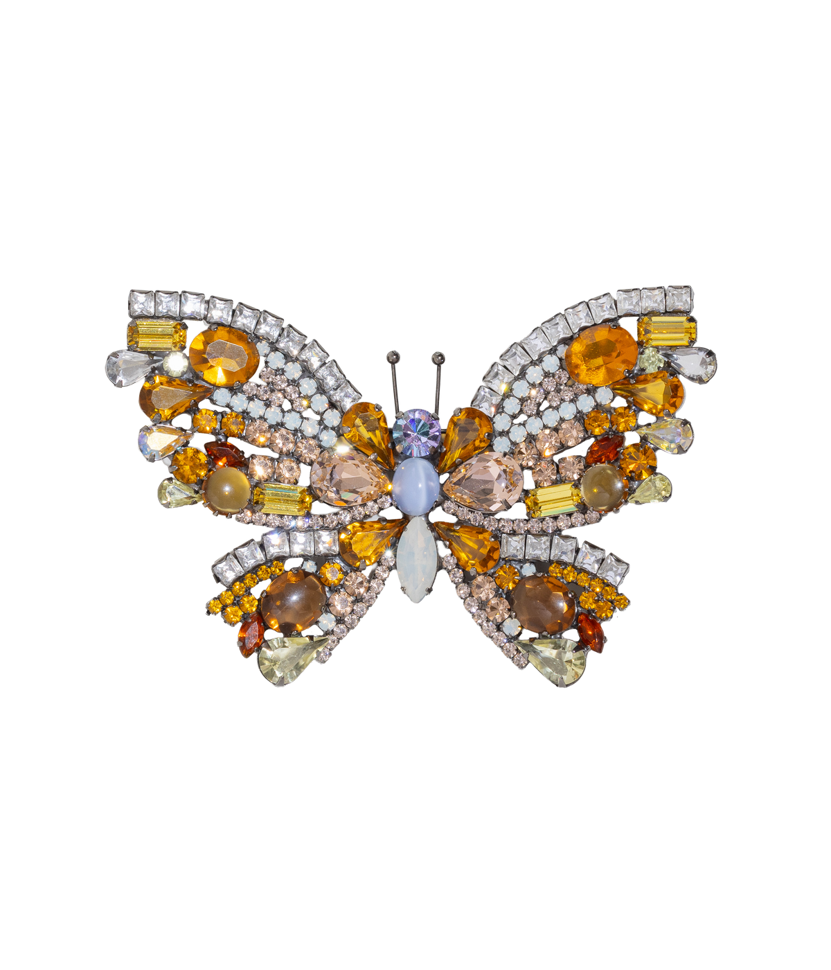 X-Large Butterfly in Topaz / Crystal / Light Peach