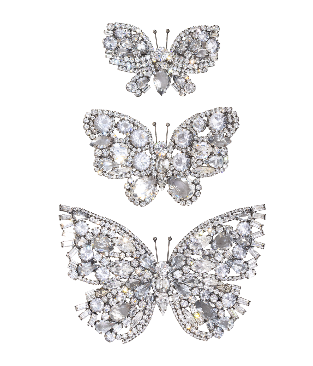 Butterfly Trio in Crystal