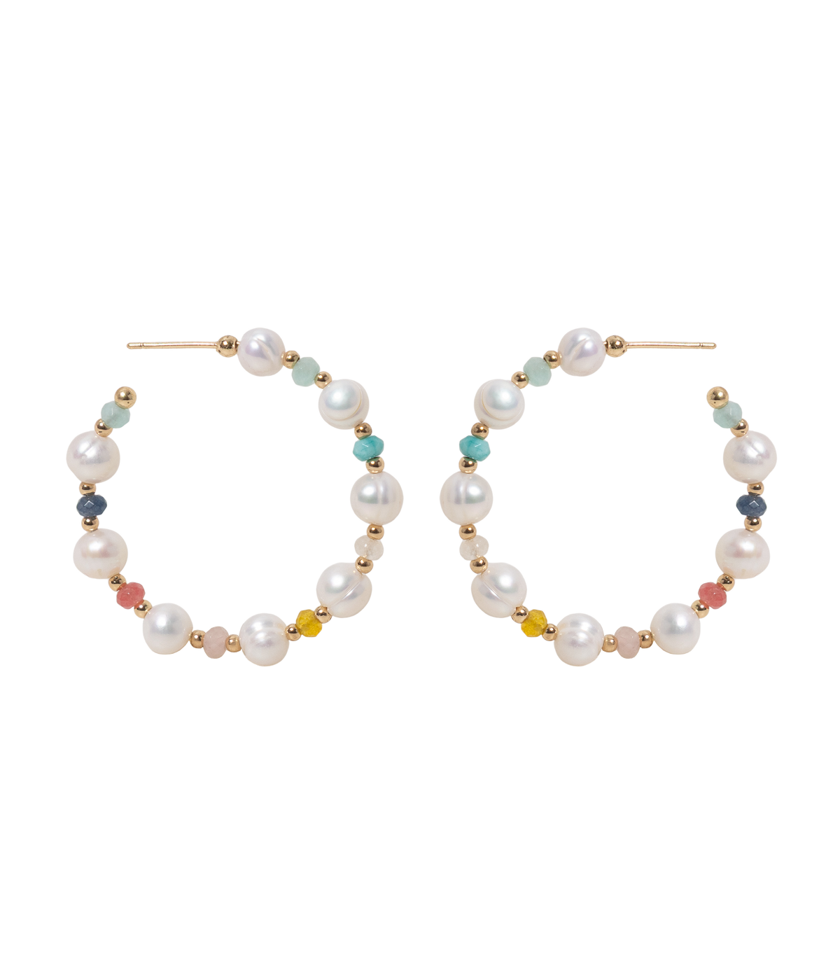 Islaine Freshwater Pearl Hoop Earrings - Loren Hope