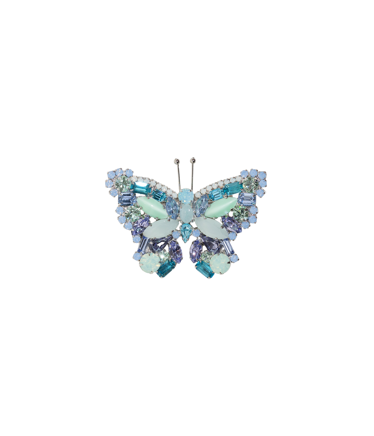 Small Butterfly in Blue Opal / Light Sapphire / Chrysolite Opal - Loren Hope