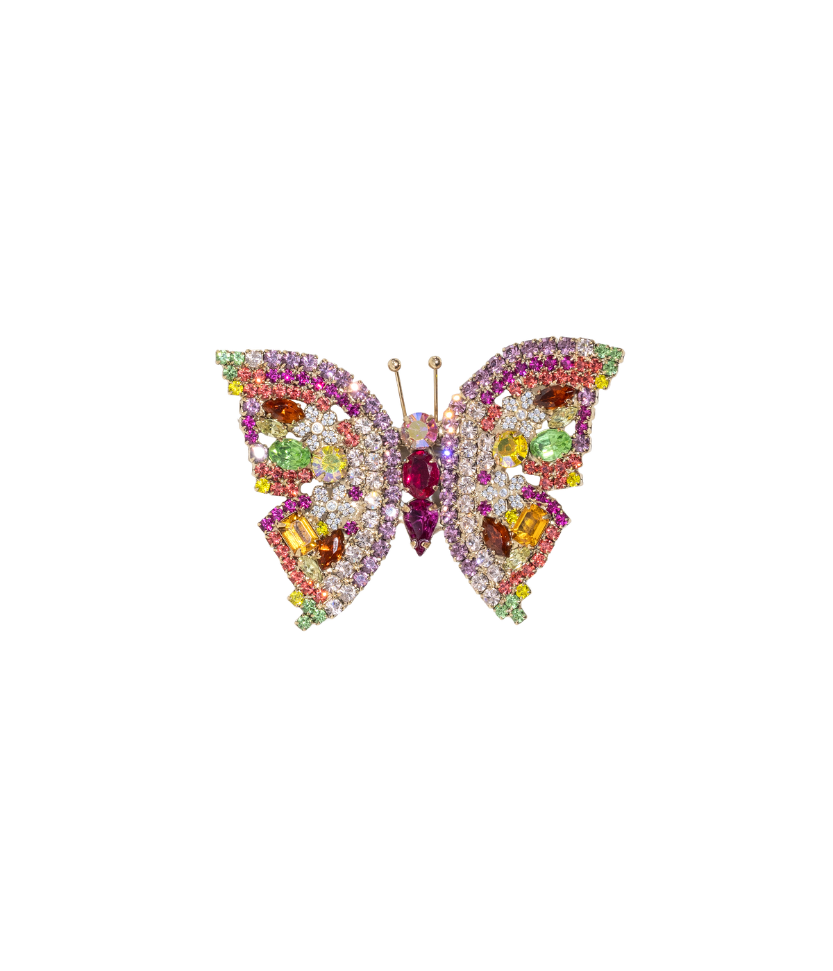 Small Butterfly in Light Amethyst / Padparadscha / Peridot