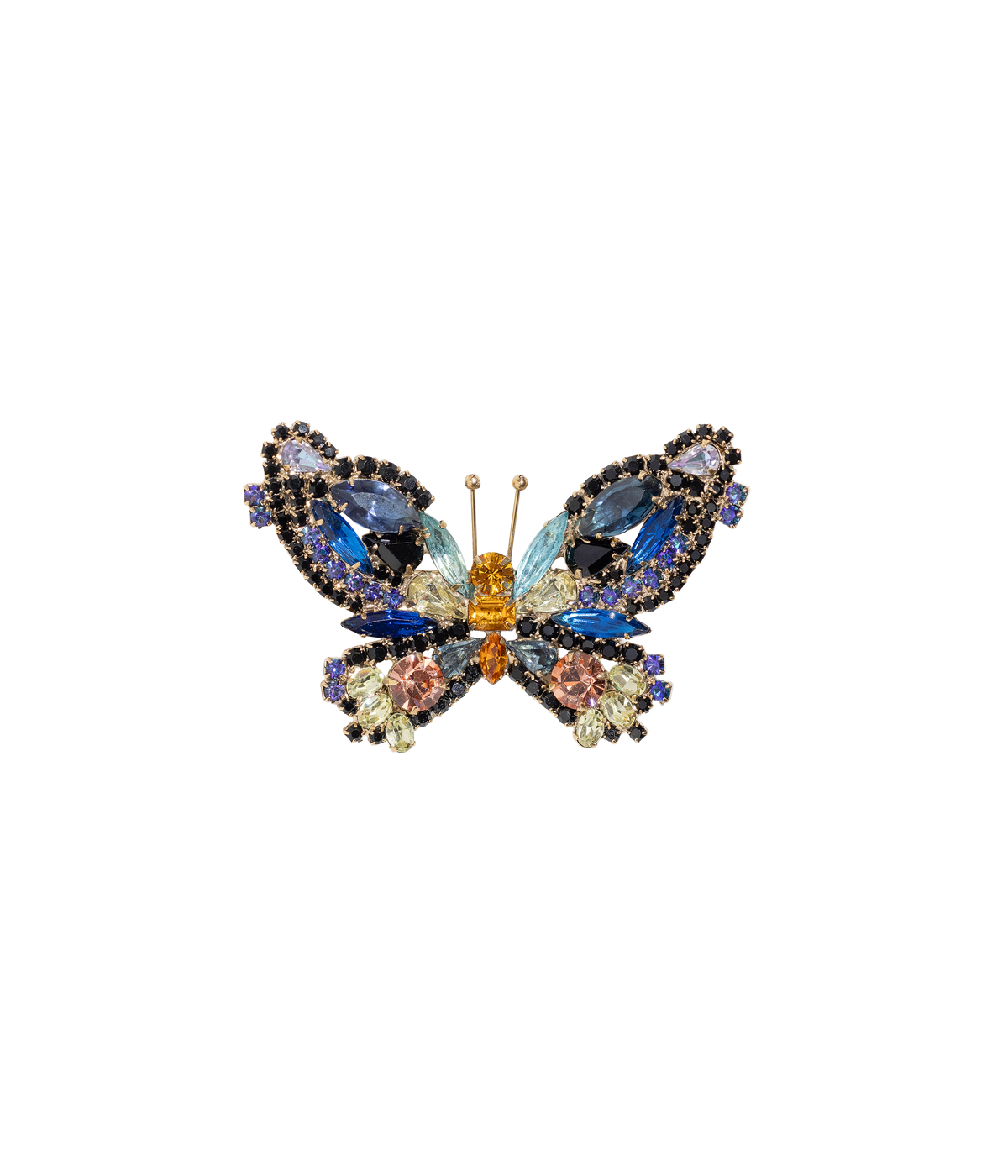 Small Butterfly in Sapphire / Jet / Apricot - Loren Hope