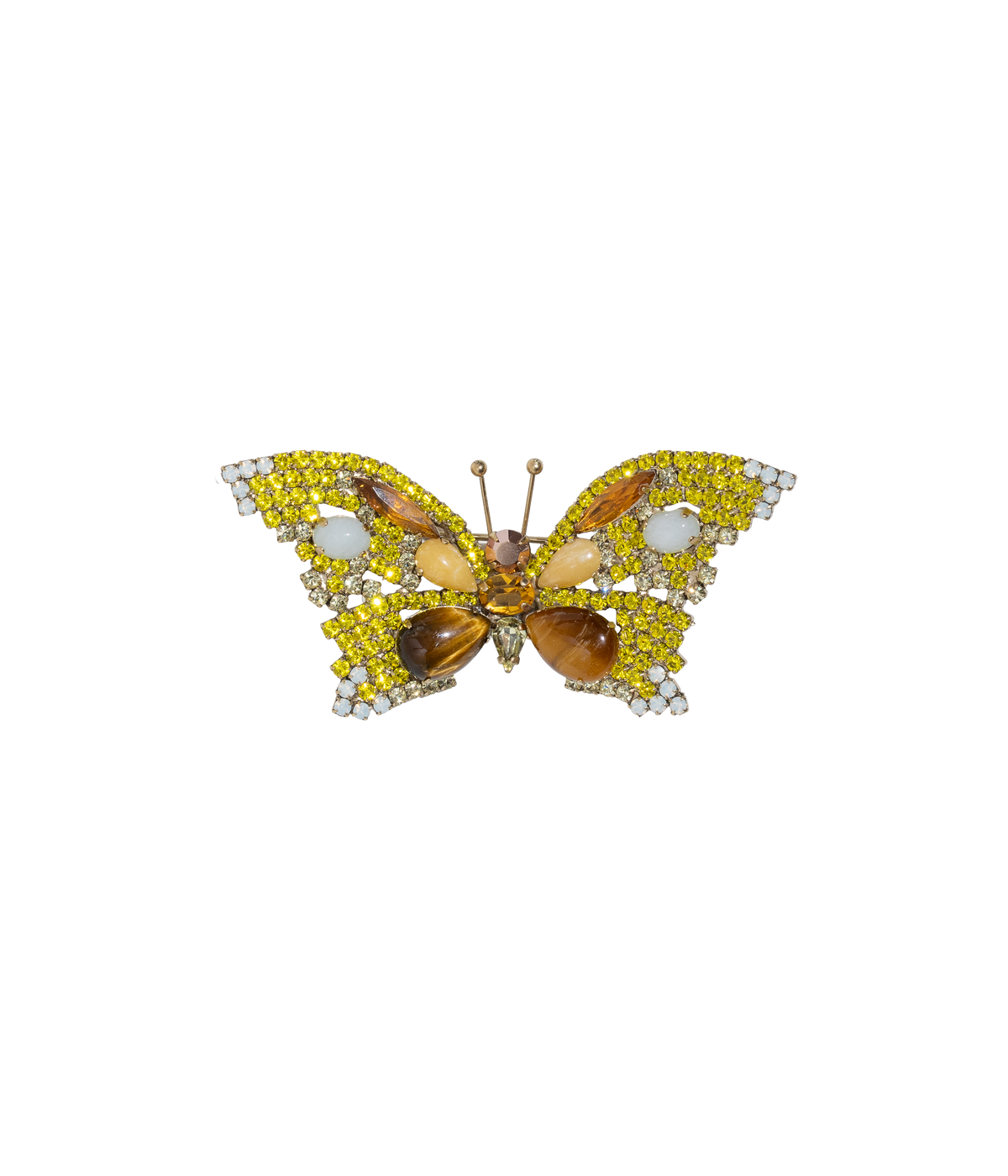 Small Butterfly in Pineapple Jasper / Tiger’s Eye / Burma Jade