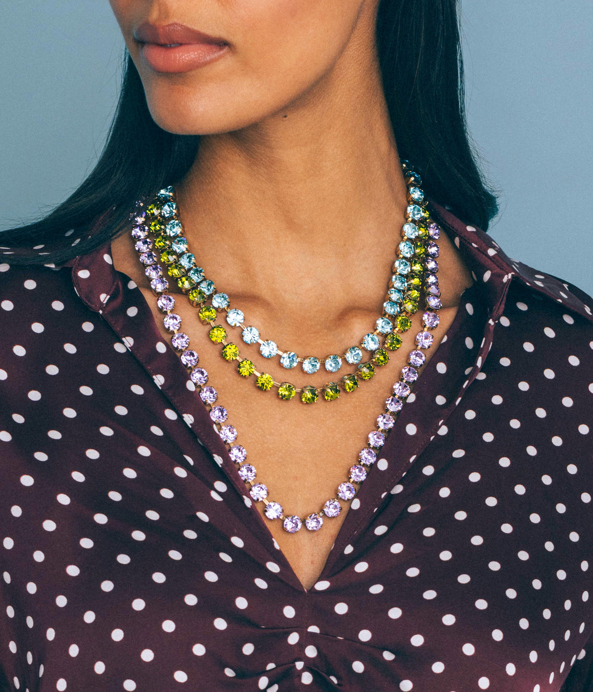 Arista Slider Necklace in Violet - Loren Hope