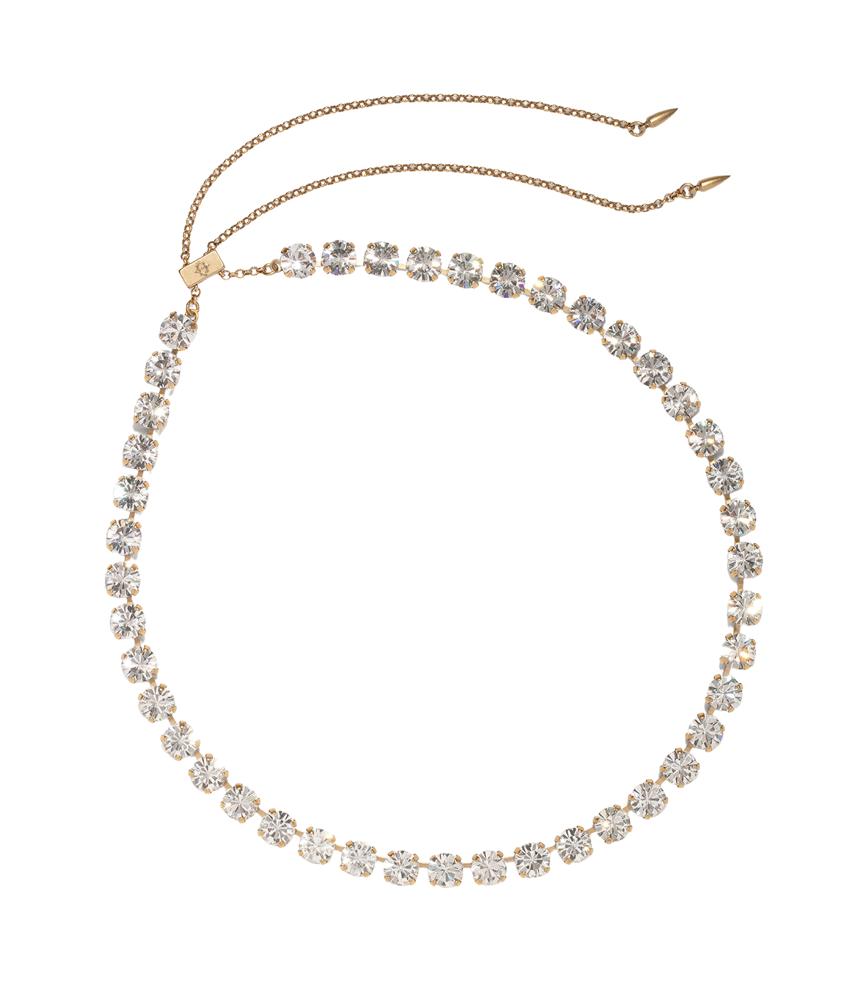 Arista Slider Necklace in Crystal - Loren Hope