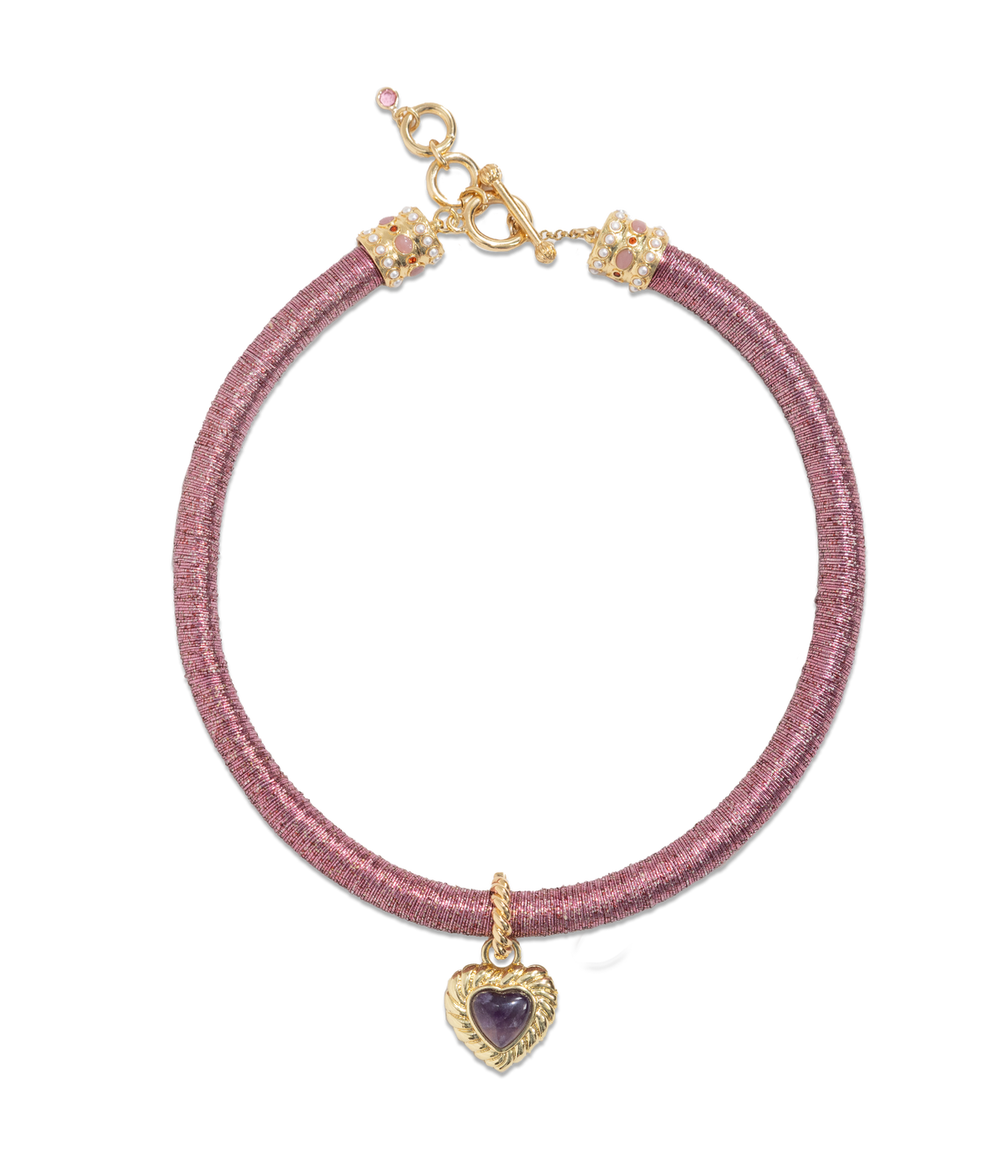 Camille Amethyst Heart Necklace - Loren Hope