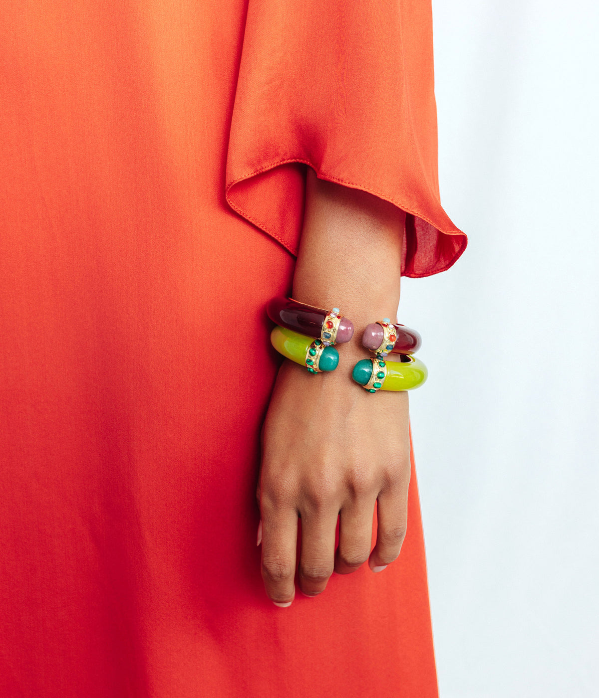Cordelia Cuff Bracelet in Chartreuse - Loren Hope