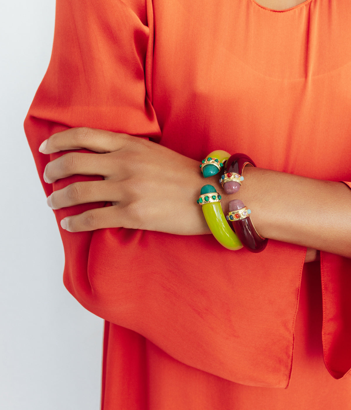 Cordelia Cuff Bracelet in Chartreuse - Loren Hope